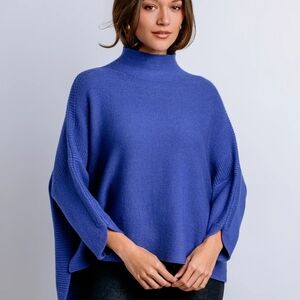 Kerisma Royal Blue Women's Poncho Sweater